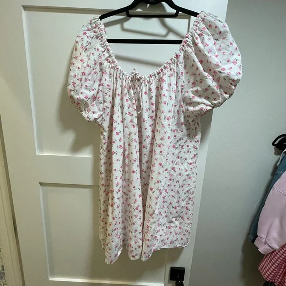 Oak Meadow Mini Dress with Pink Floral Print - Picture 2 of 5